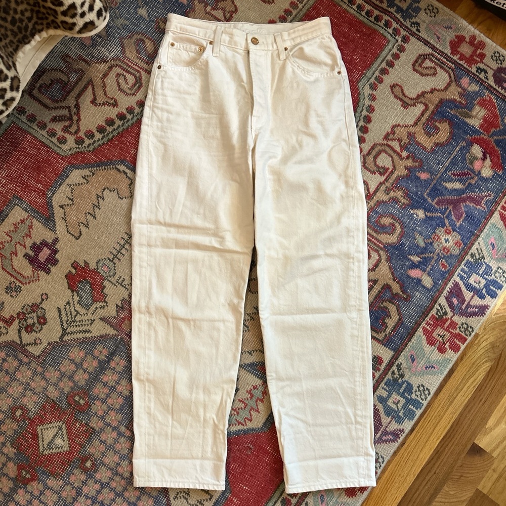 MOTHER Women's Straight Leg Jeans in White